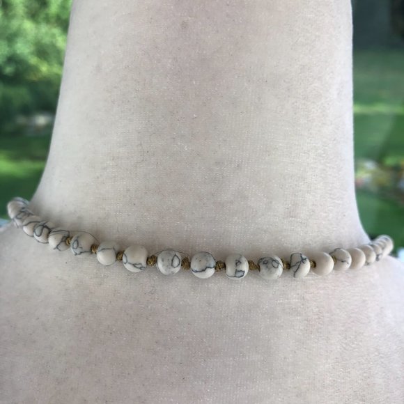 Mala Howlite I Am Patient Necklace Yogi Boho Wellness - Picture 6 of 9